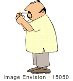 #15050 Man Smoking A Cigarette Clipart
