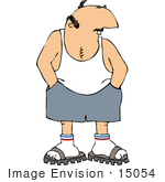 #15054 Man In A Tank Top Hands In His Pockets Clipart