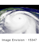 #15347 Picture Of Hurricane Dean Near The Yucatan Peninsula