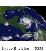 #15356 Picture Of Hurricane Dean To The East Of Belize City