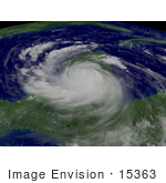 #15363 Picture Of Hurricane Dean Hitting The Yucatan Peninsula