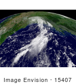 #15407 Picture Of Tropical Depression Erin Over Texas