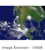 #15408 Picture Of Tropical Depression Erin Near Corpus Christi