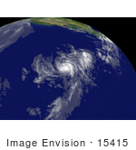 #15415 Stock Photo Of Tropical Storm Cosme Near Hilo