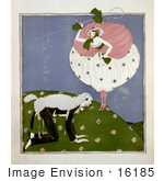 #16185 Picture Of A Caricature Of Little Bo Peep
