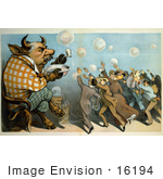#16194 Picture Of A Caricature Of John Pierpont Morgan As A Bull