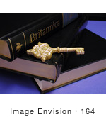 #164 Photograph Of A Skeleton Key On Encyclopedias