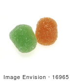 #16965 Picture Of Candy Orange And Lime Green Sugared Gumdrop Candies
