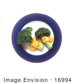 #16994 Picture Of Steamed Broccoli And Melted Cheddar Cheese On A Plate