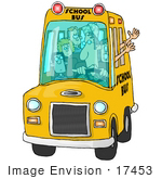 #17453 Full School Bus Clipart