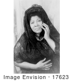 #17623 Picture of Gospel Singer, Mahalia Jackson, Touching Her Face by JVPD