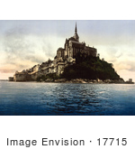 #17715 Picture of Mont St Michel Abbey at High Tide, Normandy, France by JVPD