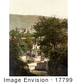 #17799 Photo Of The Ruins Of Tintern Abbey On A Hilltop Overlooking The Village In Tintern England