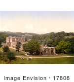 #17808 Photo Of The Ruins Of Furness Abbey (St Mary Of Furness) In Front Of The Fountains Abbey Cumbria England