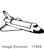 #17849 Space Shuttle Rocket Clipart