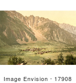 #17908 Picture Of The Village Of Guttannen In A Valley Grimselstrasse Bernese Oberla