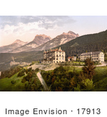 #17913 Picture Of A Group Of Swiss Alps Hotels Including Vulpera Hotel Schweizerhof And Bellevue Lower Engadine Grisons Switzerland