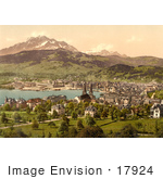 #17924 Picture Of Pilatus Mountain And Lucerne Switzerland