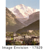 #17929 Picture Of Hotels By Mountains In The Swiss Alps Interlaken Bernese Oberland Switzerland
