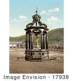 #17938 Picture Of The Lady Fountain At Einsiedeln Abbey In Switzerland