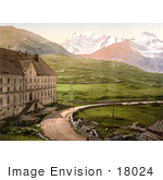 #18024 Picture Of A Hospice Building Along The Simplon Pass Valais Switzerland