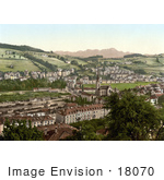 #18070 Picture Of The Village Of Saint-Leonard And The Santis Mountains St Gall Switzerland