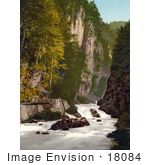 #18084 Picture Of The Linth River In The Ravine Of The Murg Glarus Switzerland
