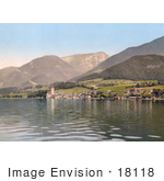 #18118 Photo Of St Wolfgang As Seen From The Lake Upper Austria
