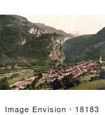 #18183 Photo Of The Village Of Thusis In The Upper Engadine Valley Via Mala Grisons Switzerland