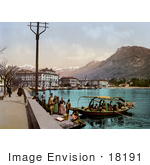 #18191 Photo Of A Boat At Lugano On Lake Lugano Ticino Tessin Switzerland