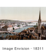#18311 Photo Of Fraumunster Abbey And Alpenkette In Zurich Switzerland