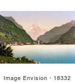 #18332 Photo Of The Village Of Fluelen On Lake Lucerne Uri Switzerland