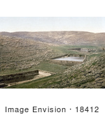 #18412 Photo Of Solomon’S Pools Pools Of Solomon Water Cisterns In Etam Wady Urtas Bethlehem Holy Land Nein Israel