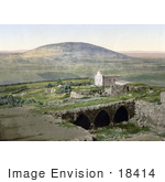 #18414 Photo Of The Church And Mount Tabor In Nain Galilee Holy Land Israel