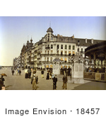 #18457 Photo Of People Waking By The Kursaal Hotel Ostend Belgium