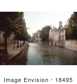 #18495 Photo Of A Person By A Canal Maison Du France Bruges Belgium