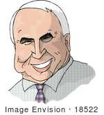 #18522 John McCain, Current US Senior Senator Clipart by DJArt