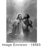 #18563 Photo Of A Ray Of Light From Heaven On The Baptism Of Jesus Christ