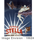 #18624 Photo Of A Nude Woman And Cherubs With Wings On A Vintage Fuel Advertisement