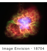 #18704 Photo Of The Death Of A Star In Crab Nebula