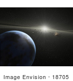 #18705 Photo Of A Massive Asteroid Belt In Orbit Around A Star