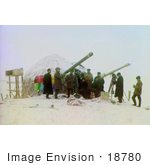 #18780 Photo Of Men In The Snow With Telescopes Watching A Solar Eclipse