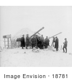 #18781 Photo Of Men In The Snow With Telescopes Watching A Solar Eclipse