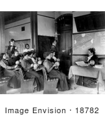 #18782 Photo Of A Class Of Students At Hampton Institute Studying Astronomy