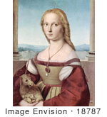 #18787 Photo Of A Portrait Of A Young Woman With A Baby Unicorn