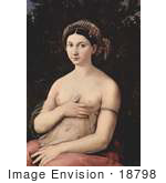 #18798 Photo Of A Woman Named Margherita Posing With One Hand On Her Breast La Fornarina By Raphael