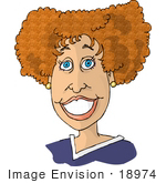 #18974 Middle Aged Redhead Woman With A Friendly Smile Clipart