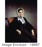 #18997 Photo Of Teresa Borri Stampa Manzoni Sitting In A Chair Wearing A Dress And Bonnet By Francesco Hayez