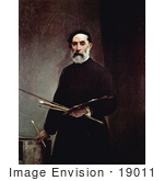 #19011 Photo Of A Self Portrait Of Artist Francesco Hayez At 69 Years Of Age