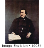 #19034 Photo Of Gioachino Antonio Rossini Seated With Sheet Music